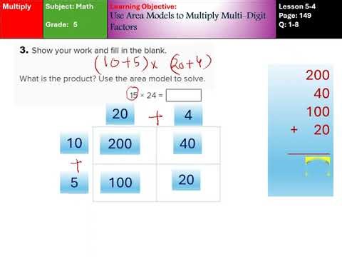 Multiply by Area Model