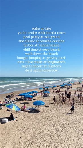 Still need more Spring Break ideas? We’ve got you covered ☀️🌴 Here are some suggestions to get those plans rolling. From chill times to energized events, there’s still plenty to experience this week! #TheIsland #SPI #SpringBreak #SouthPadreIsland #TexasBestBeach