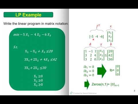 SOLVE A LINEAR PROBLEM BY USING MATLAB SOFTWARE