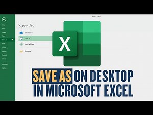 How to "Save As" on Desktop in Microsoft Excel Workbook, Sheet, or Spreadsheet | Quick Tutorial 2026