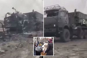 Putin's Z-marked convoy destroyed as Ukrainians make Molotov cocktails