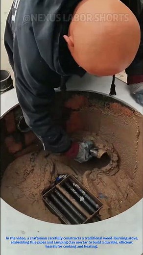 Building a Traditional Wood-Burning Stove! Handcrafted Rural Kitchen Hearth