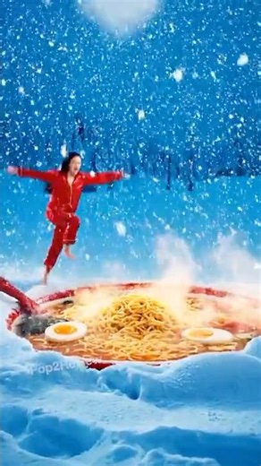 【AI ASMR】The Strangest Pool! Midnight Tom Yum Kung, Corn Soup on Ice, Ramen Blizzard