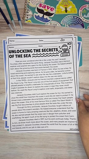 🤿 Dive into an engaging, low-prep day with these Ocean-Themed Sub Plans!! 🐠 This ready-to-go resource is packed with a full day’s worth of ocean-themed activities that cover a variety of subject areas. Perfect for 4th and 5th grade classrooms!! 🐙 Copy these activities ahead of time and have them ready for the next time you need a sub. 🐳 Each activity is designed to be engaging, educational, and easy to implement. Your students will be all set for an under-the-sea learning adventure! Comment