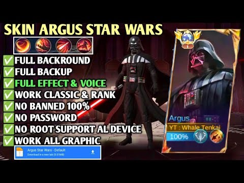 Script Skin Argus Star Wars - Darth Vader No Password | Full Effect Voice | Path Terbaru