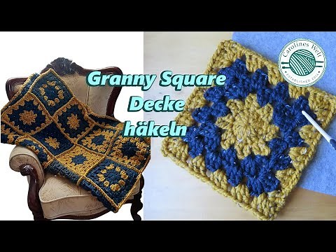 Granny Square Blanket Crochet Pattern Beginner