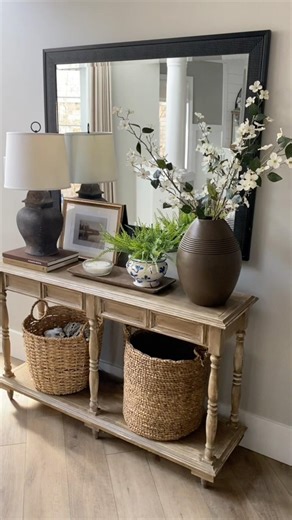 How to Style a Console Table for Spring ✨ #shorts