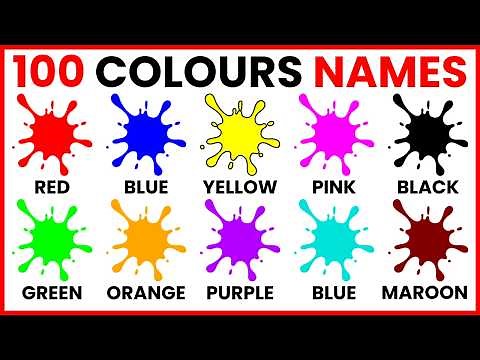 Colors Name | Learn Colors Name With Hex Code in English | Names Of Colors | English Vocabulary Kids