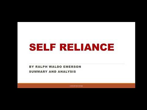 SELF RELIANCE ESSAY BY RALPH WALDO EMERSON SUMMARY AND ANALYSIS