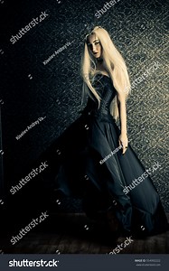 Full Length Portrait Beautiful Gothic Woman Stock Photo 554992222 | Shutterstock