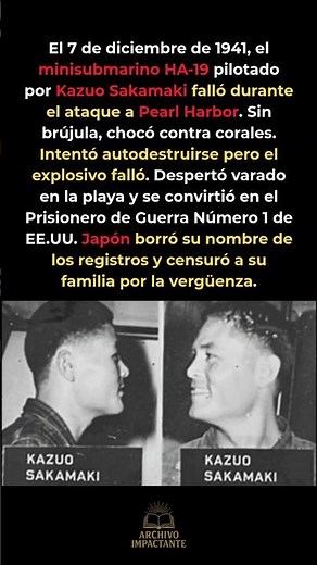 El primer prisionero de guerra de Pearl Harbor #WW2 #Historia