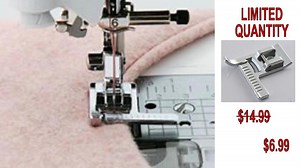 382K views · 5.7K reactions | This machine presser foot has a ruler so you can easily sew precise parallel lines. Get one here: https://goo.gl/7TZKcB Fits all home sewing machines with low shank! *** Now only $6.99 for a limited time! *** Enjoy this deal here: https://goo.gl/7TZKcB | Madam Sew | Facebook