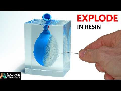 Balloon EXPLODES in Clear Epoxy Resin. What happens?
