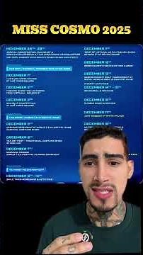 Miss Cosmo 2025 programación el certamen SIN FRAUDES #noticias #missworld #missuniverse #misscosmo