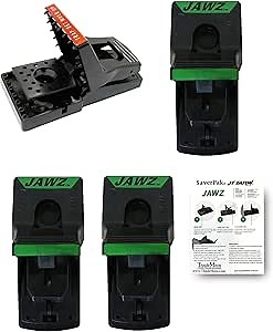 $averPak 4 Pack - Includes 4 JT Eaton Jawz Rat and Chipmunk Traps for use with Solid or Liquid Baits