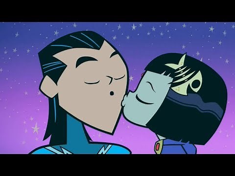 Teen Titans Go! Raven gives Aqualad a kiss