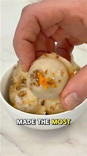 Carrot Cake Balls with Coconut Butter Shell 🥕✨