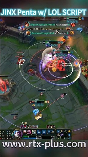 Jinx LOL Script with Rtx-Plus.com #lolscript #leagueoflegends
