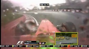 Massa crash F1 Canada 2011