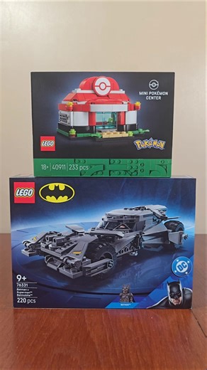 Small Lego Delivery Batmobile & Mini Pokémon Center!! #shorts #batman #pokemon
