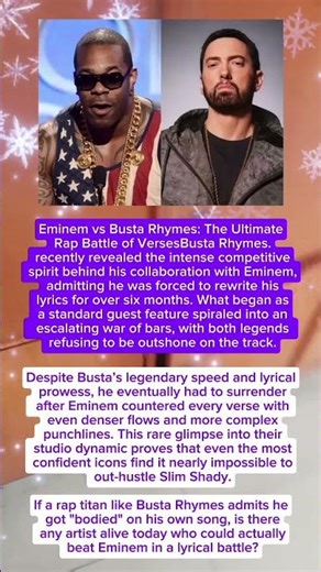 Eminem vs Busta Rhymes: The Ultimate Rap Battle of Verses Busta Rhymes #rapper #eminem #hiphop #rap