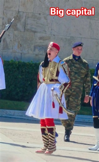 Greek guard Parade 💂‍♂️ #athens #military #evzones #hellenic #greek #shorts #greekarmy