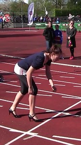 3.2M views · 32K reactions | Fastest 100 metres in high heels (female)  ⏱️ 13.557 sec by Majken Sichlau  | Guinness World Records | Facebook