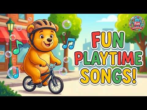 Happy Music for Kids 🎵 Fun Upbeat Playtime Songs ft. Miss Blue | FunSchool Tube (1 Hour)
