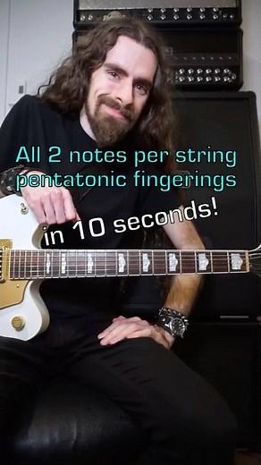 All 5 pentatonic scale fingerings on guitar