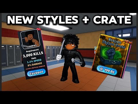 4 NEW STYLES + NEW CRATES + NEW EMOTES, ETC.. (ROBLOX FIGHT IN A SCHOOL)