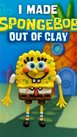 I Made SpongeBob Out Of Clay 🧽👀