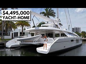 IT WILL SURPRISE U 🤯 2023 Mystique Silhouette 80 SuperCat Sailing Yacht Tour