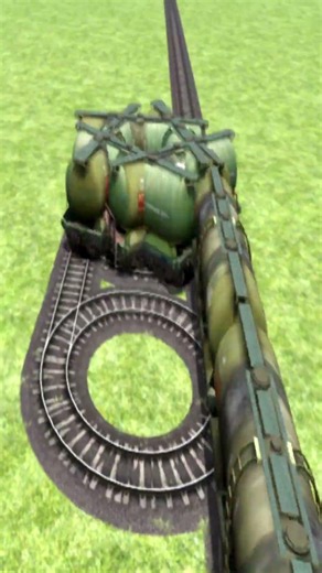 Crazy Massive Train Running Through Diamond Railroad Tracks 💥😱 Train Simulator BeamNG #shorts