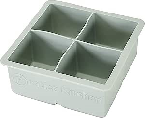 Large Ice Tray, 4 Big 2.25 inch Ice Cubes for Whiskey and Cocktails, 1 Pack