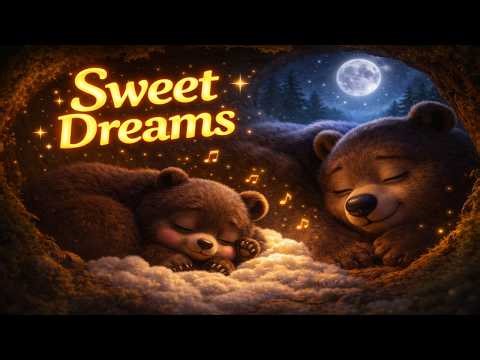 Baby Bear's Lullaby | Fall Asleep Instantly | Mozart & Brahms Gentle Calm Night for Deep Sleep