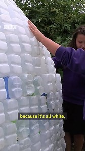 Inside an igloo made out of plastic milk bottles 💚👍 | BBC North East