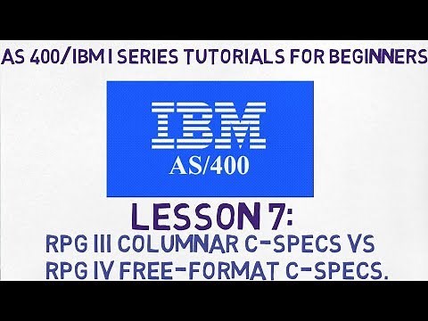 As400 for Beginners | #7 | RPG III C-SPECS VS FREE FORMAT RPG IV coding with example.