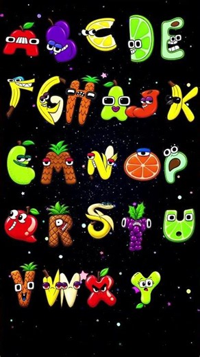 ABC Fruit Song Shorts | Fun A–Z Alphabet Characters | Learn ABC for Kids #abcsong #learnabc