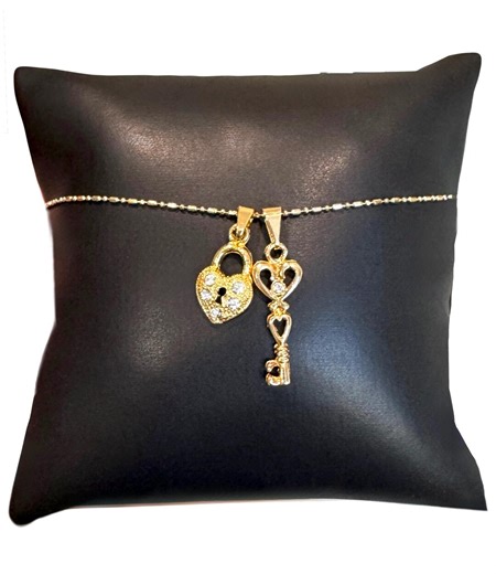 Heart Lock and Key Lock Charms Necklace: 18K Gold Filled, Key to My Heart, Valentine Jewelry Gift Women - Etsy