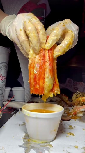 The Vikings Boiling Seafood is serious about their King Crab! #crab #seafood #legs #butter #delicious #lasvegas