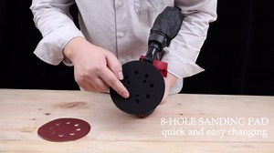 Cordless Sander for Mil-waukee 18V Battery, Random Orbit Sanders 5 Inch Brushless with 6 Variable Speed 9700-19000RPM, 20PCS Sanding Discs & Dust Collector, Electric Sander for Sanding (No Battery)