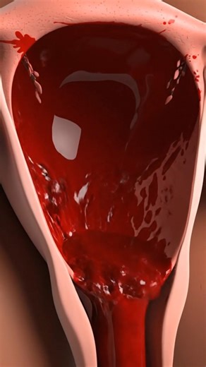 Slow Motion Release of Period Blood😯#shorts #science #anatomy