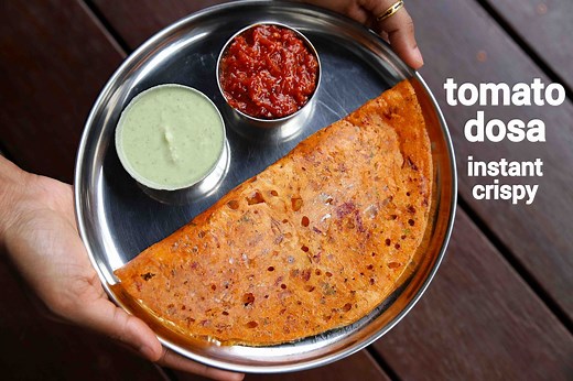 Tomato Dosa recipe | Instant Tomato - Thakkali Dosai