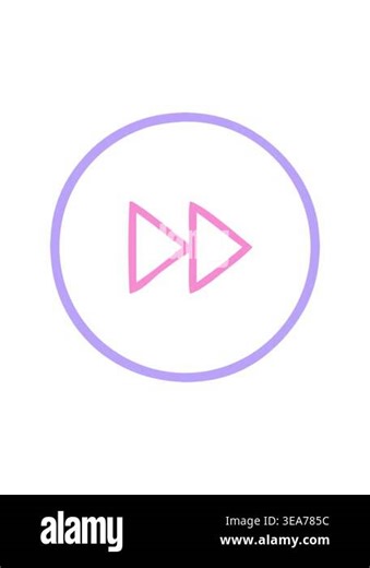 power up animation of line drawing cartoon of a fast forward button icon Stock Video Footage - Alamy