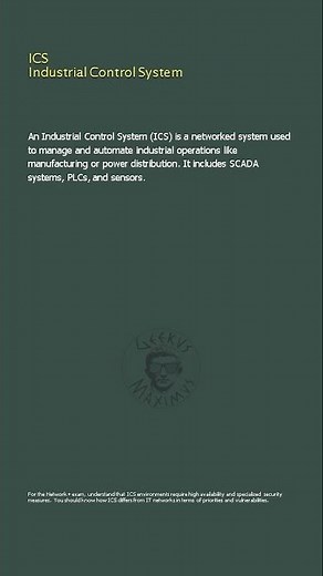 ICS Industrial Control System - Network+