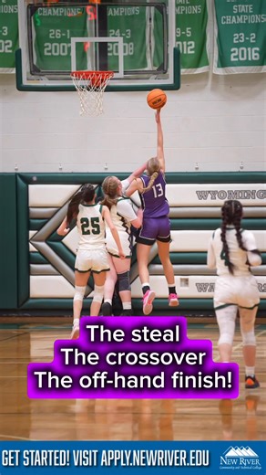 James Monroe’s Mya Dunlap jumps the passing lane, gets a defender in the air and finishes this left-handed layup through contact | Play Sheet Sports