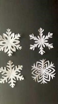 Detailed folding and cutting method for snowflakes ❄️
