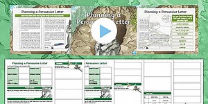 Planning a Persuasive Letter PowerPoint and Worksheet Resource Pack