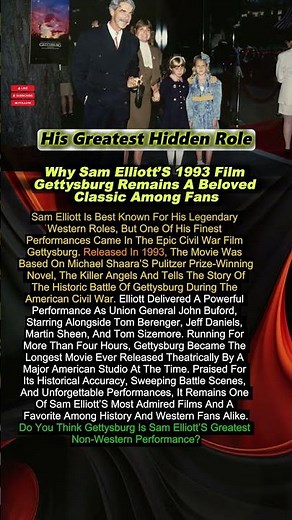 Sam Elliott Kept This Gettysburg Secret Hidden For Years #shorts #samelliott #hollywood