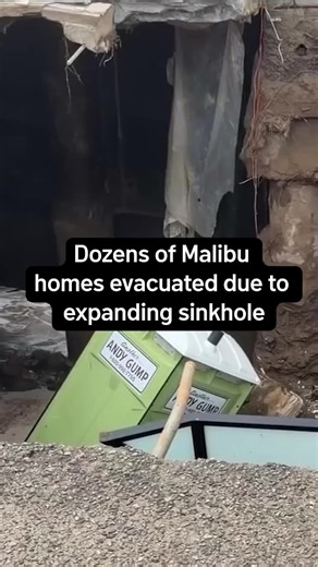 The city of Malibu declared a local emergency and ordered evacuations due to a large sinkhole developing at a beachfront home as powerful surf continues to hammer the coast. The driveway and other areas in front of the home collapsed Tuesday after days of rain and high surf, due in part to a tropical storm hundreds of miles off the California coast, that pounded the Los Angeles County shoreline and caused damage to in other coastal communities, including Long Beach and Dana Point. The proclamati